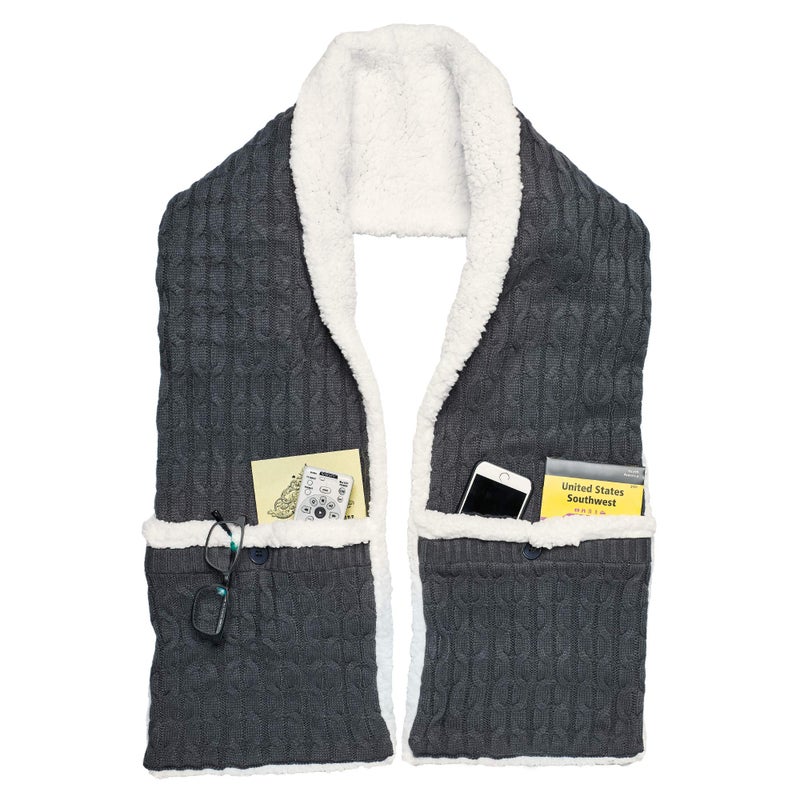 Ontel Huggle Scarf, Grey, One Size - Image 2